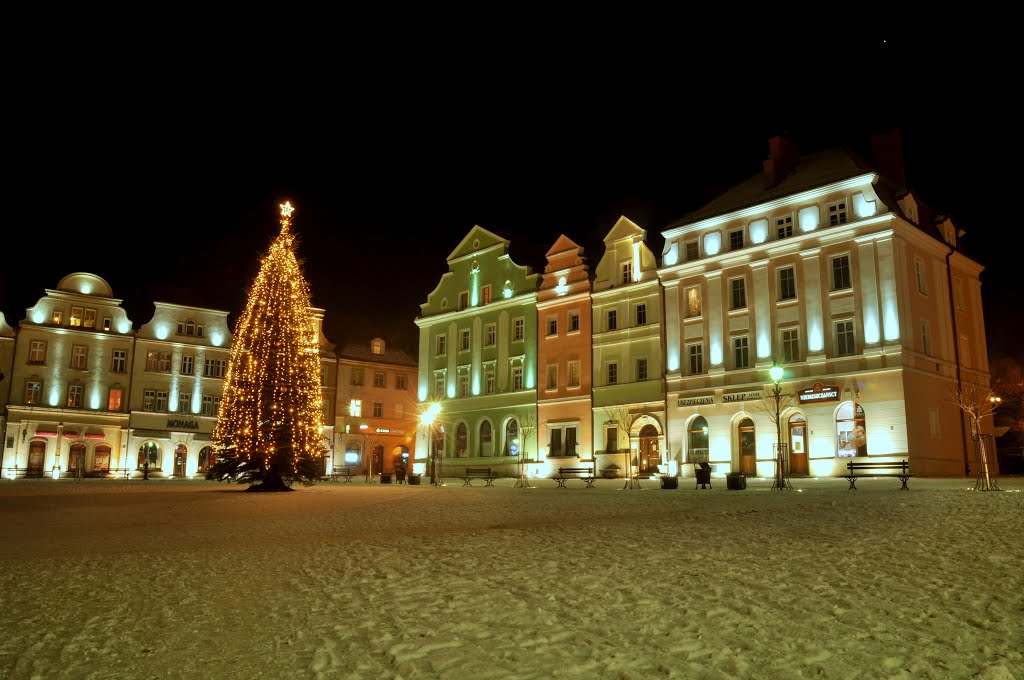 Christmas atmosphere in the market of Bolesławiec, Болеславец