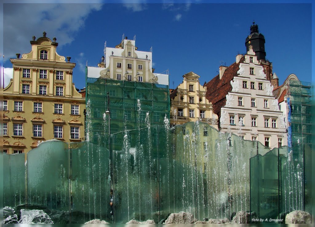 The fountain on the market., Вроцлав