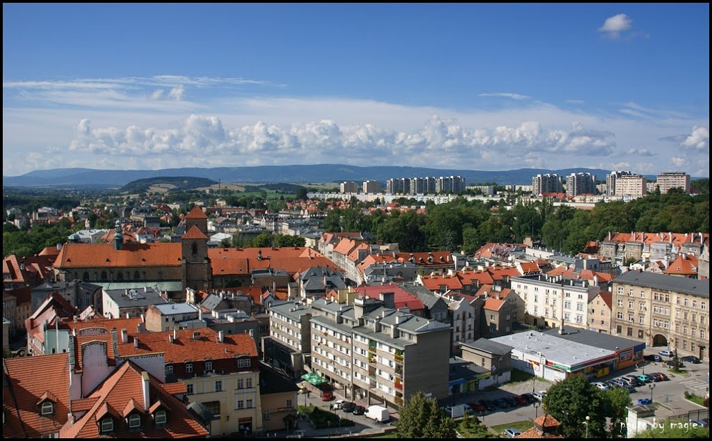 KŁODZKO. Widok na miasto z twierdzy/View of the city from the fortress, Клодзко