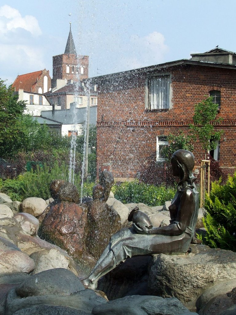 Brodnica, new fountain, Бродница