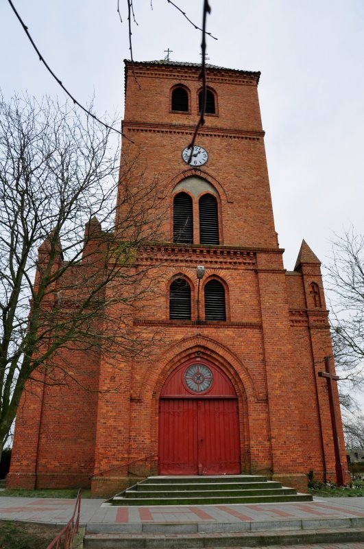 Kościół neogotycki św. Walentego 1898 Łążyn /zk, Свечье