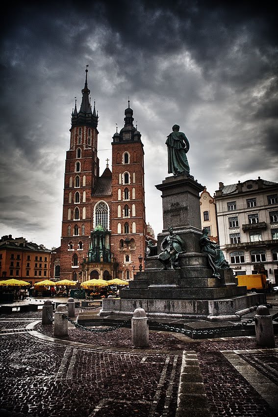HDR - Rynek w Krakowie; The Main Market Square in Kraków, The Main Square, Краков
