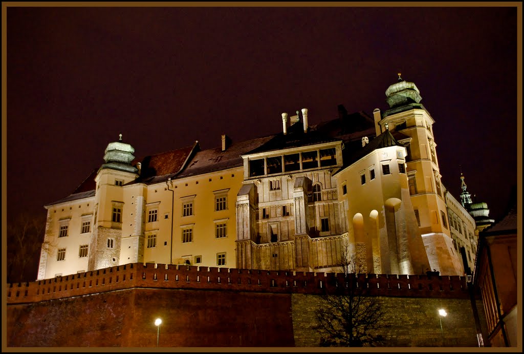 Kraków - Wawel nocą / Wawel by night - malby, Краков (обс. Форт Скала)