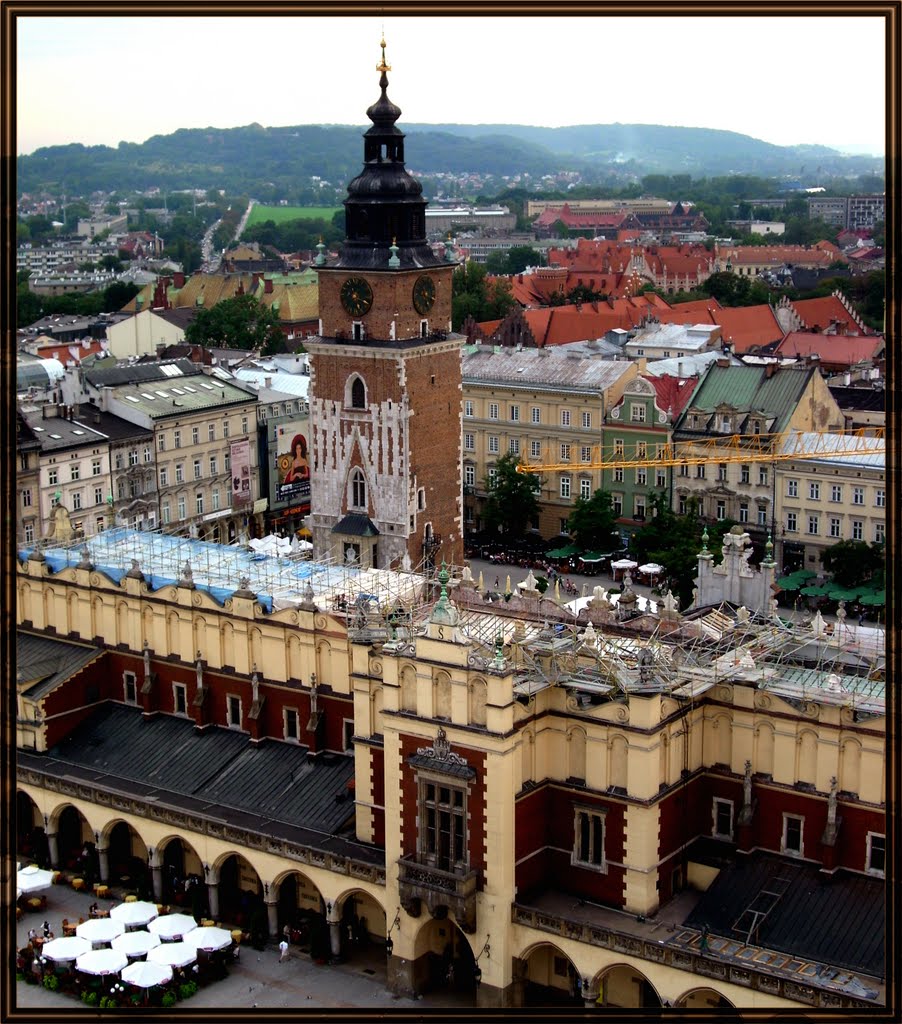 CRACOW-VIEW FROM THE TOP OF MARIACKI CHURCH, Краков (ш. им. Еромского)