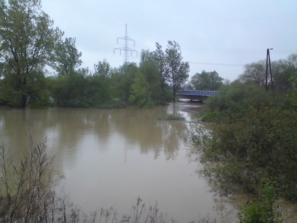 Most na rzece Skawinka (ul. Piastowska,  powódź, maj, 2010), Скавина
