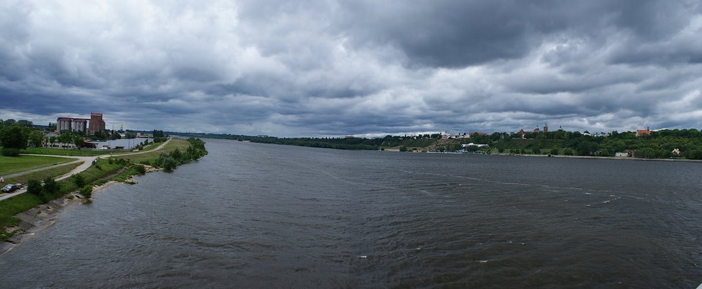 Panorama z mostu w Płocku, Плоцк