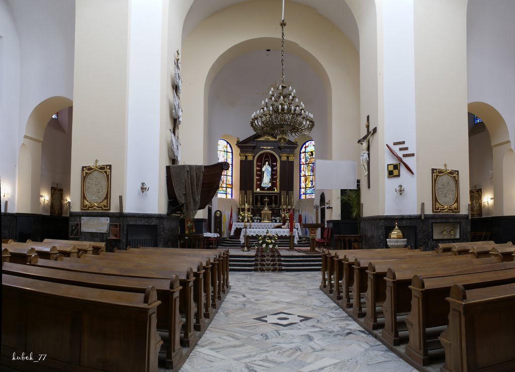 Radom, kościół garnizonowy pw. św. Stanisława - panorama wnętrza, Радом