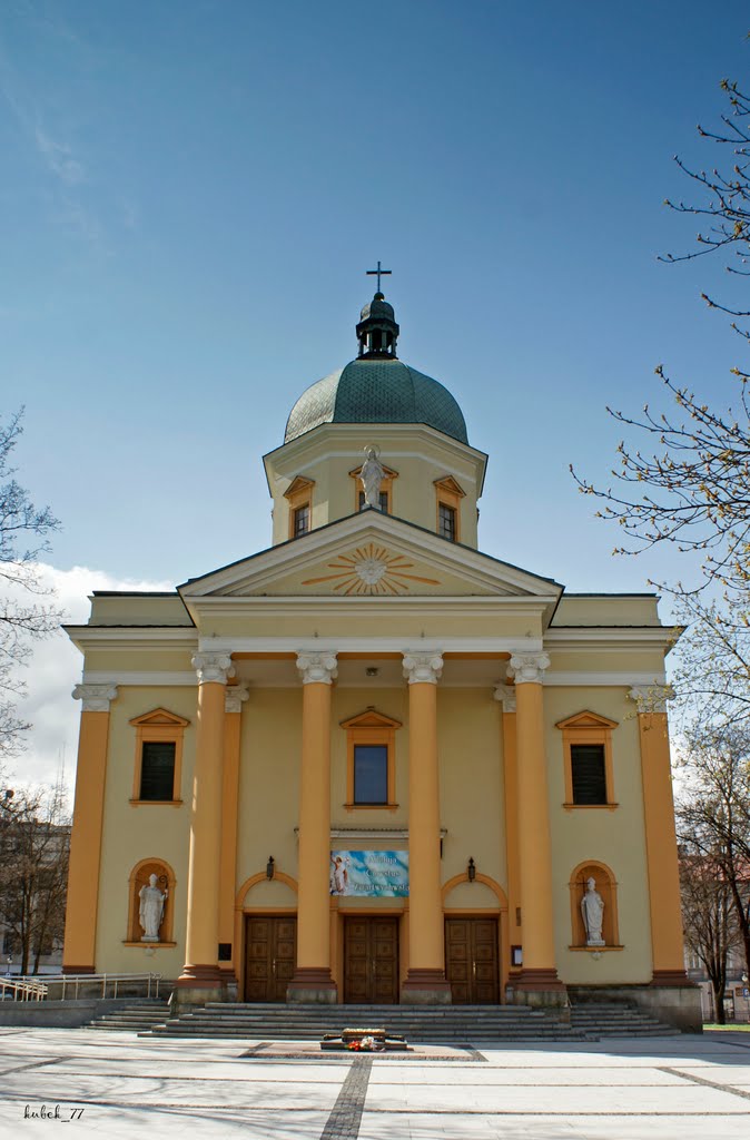 Radom, kościół garnizonowy pw. św. Stanisława - widok na wejście główne, Радом