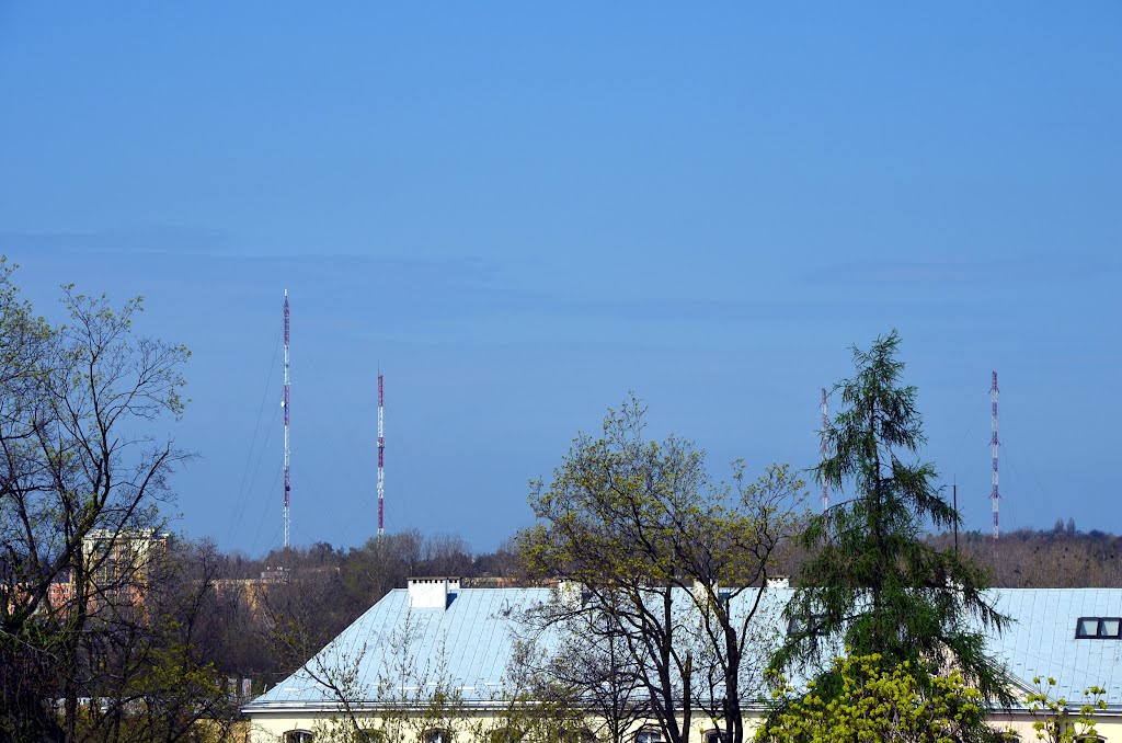 Wieże radiowe w Radomiu: 156m, 107m, 101m i 101m, Радом