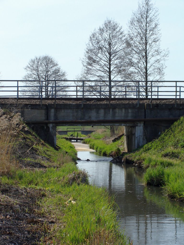 Most kolejowy na rzecze Kulikówka (kwiecień 2009), Аугустов