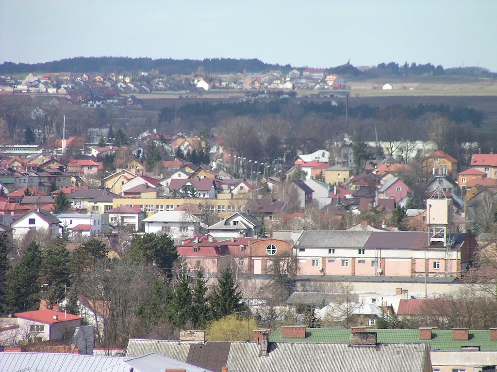 Lomza from the air, view northward, 2012, Ломжа