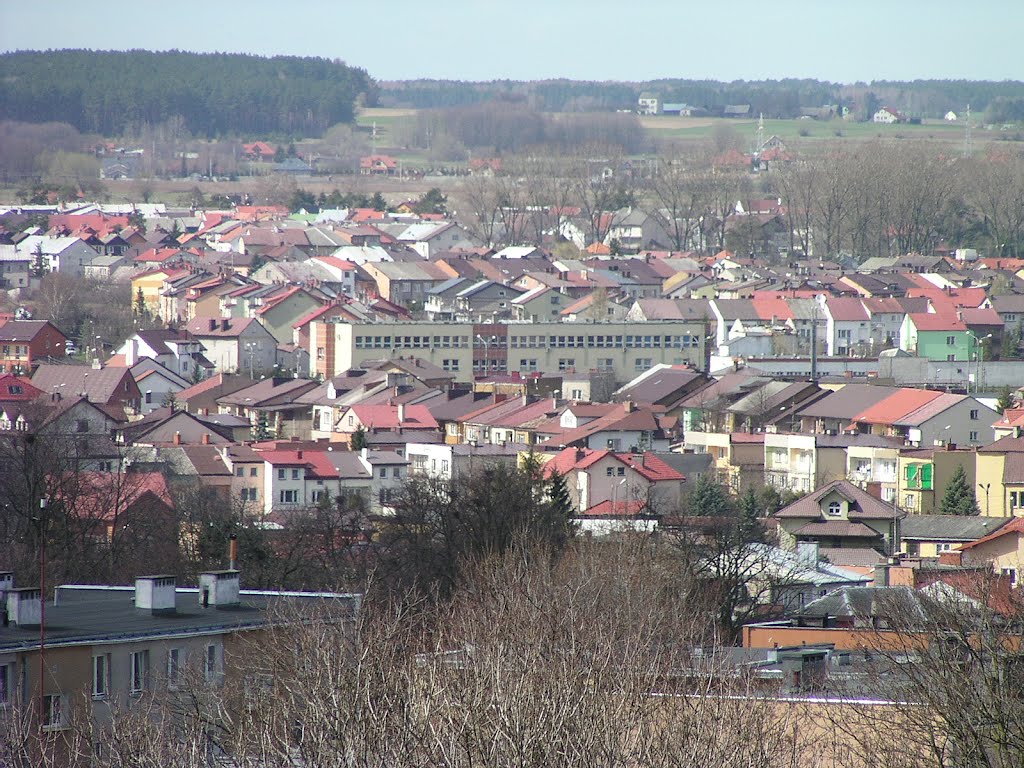 Lomza from the air, Skowronki District, 2012, Ломжа