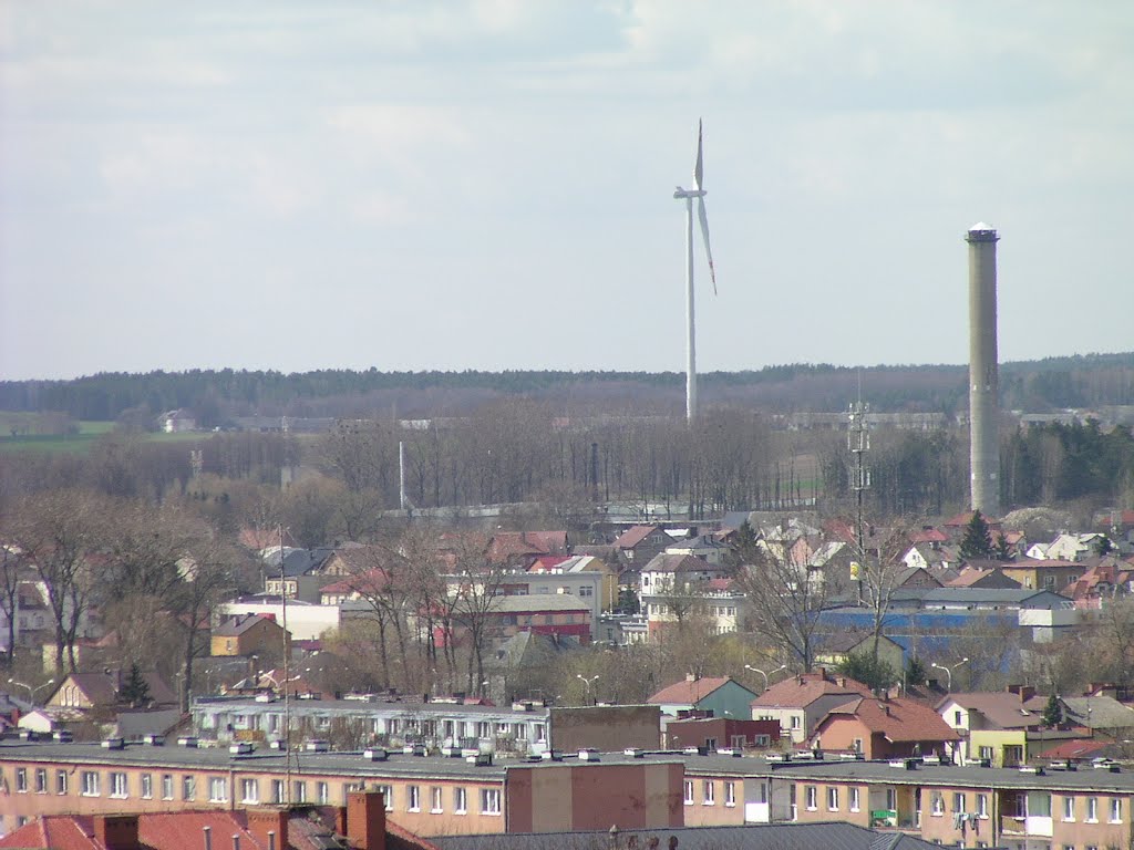 Lomza from the air, windmill, 2012, Ломжа