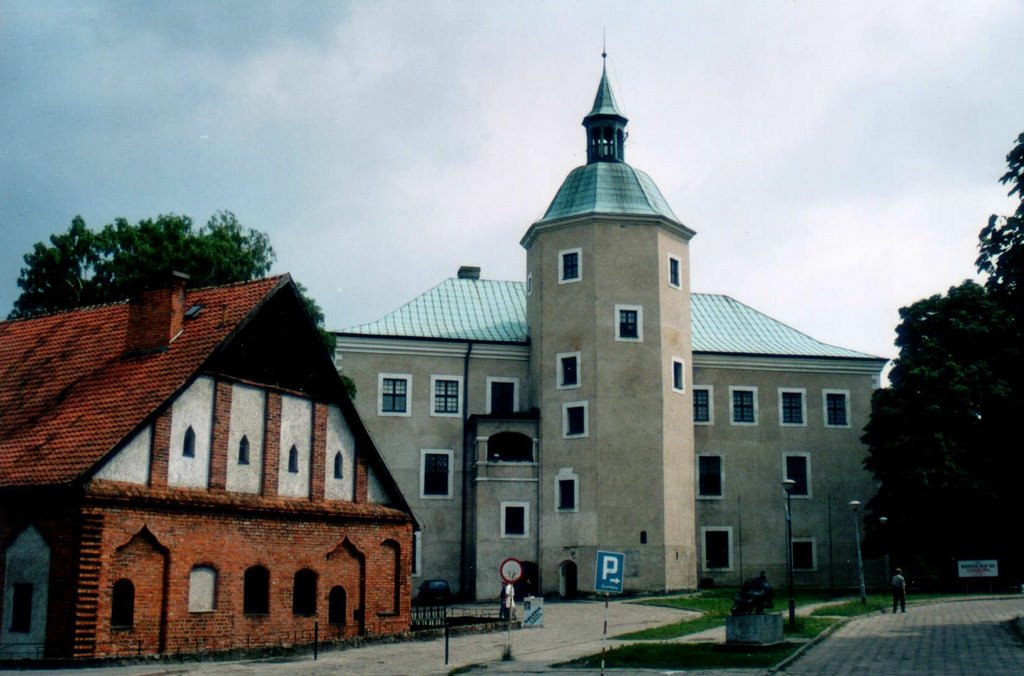 city, church, panorama, zamek, Słupsk, Polska, Слупск