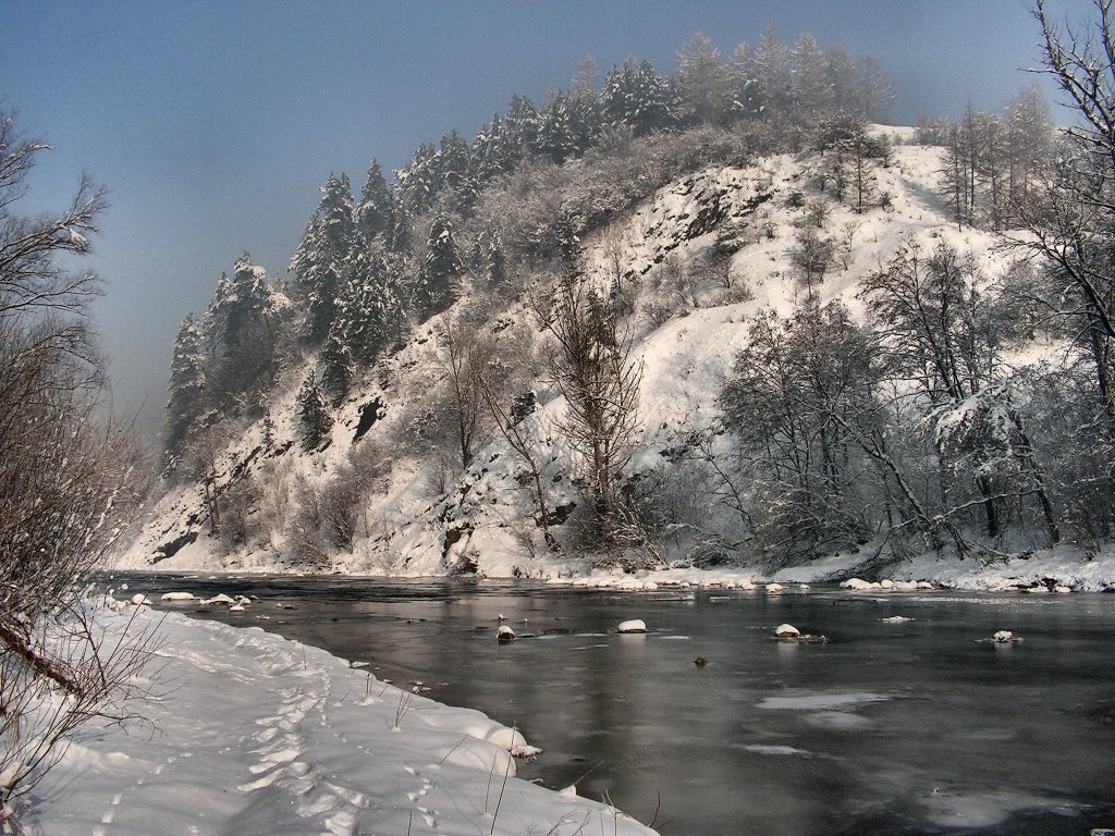 Rzeka Soła i Mały Grojec - 422 m n.p.m., Живец