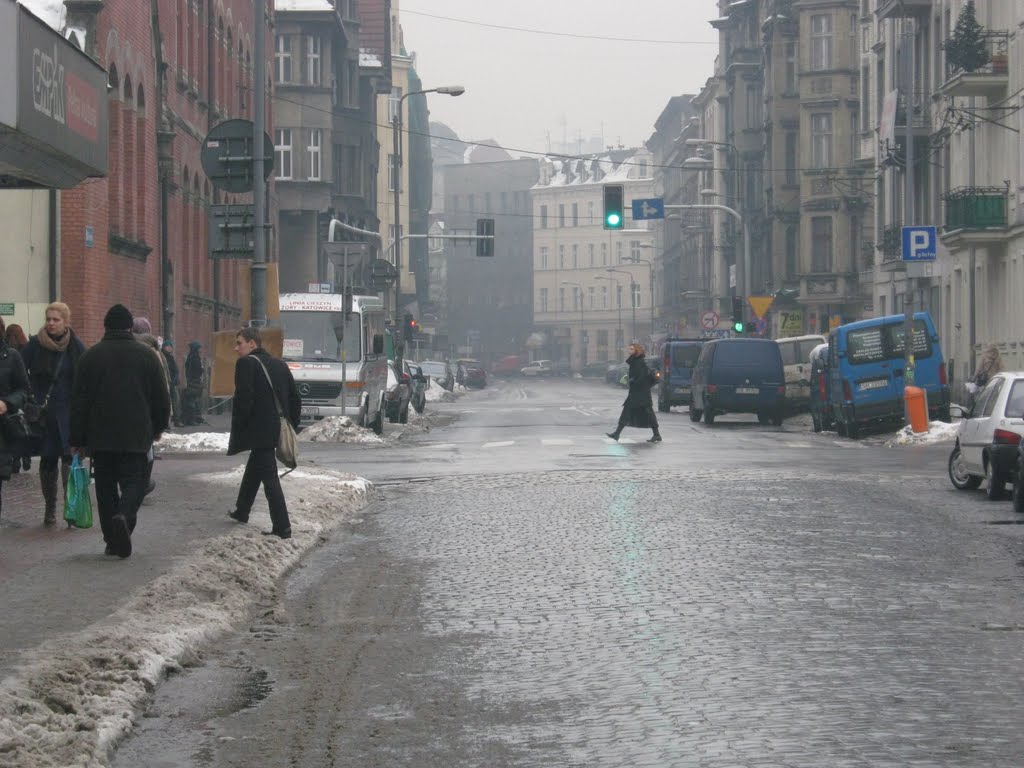 J. Slowackiego (Winter) Street Scene, Катовице