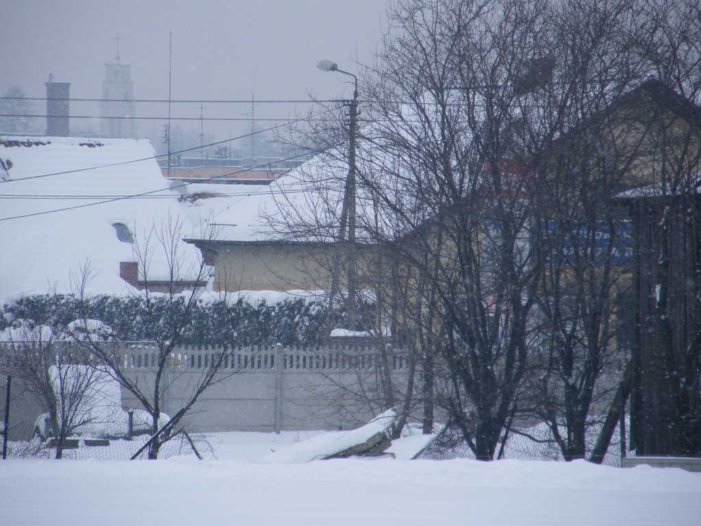 View Of NMP Krolowej Polski, Church Tower (Zoomed In), Цеховице-Дзедзице