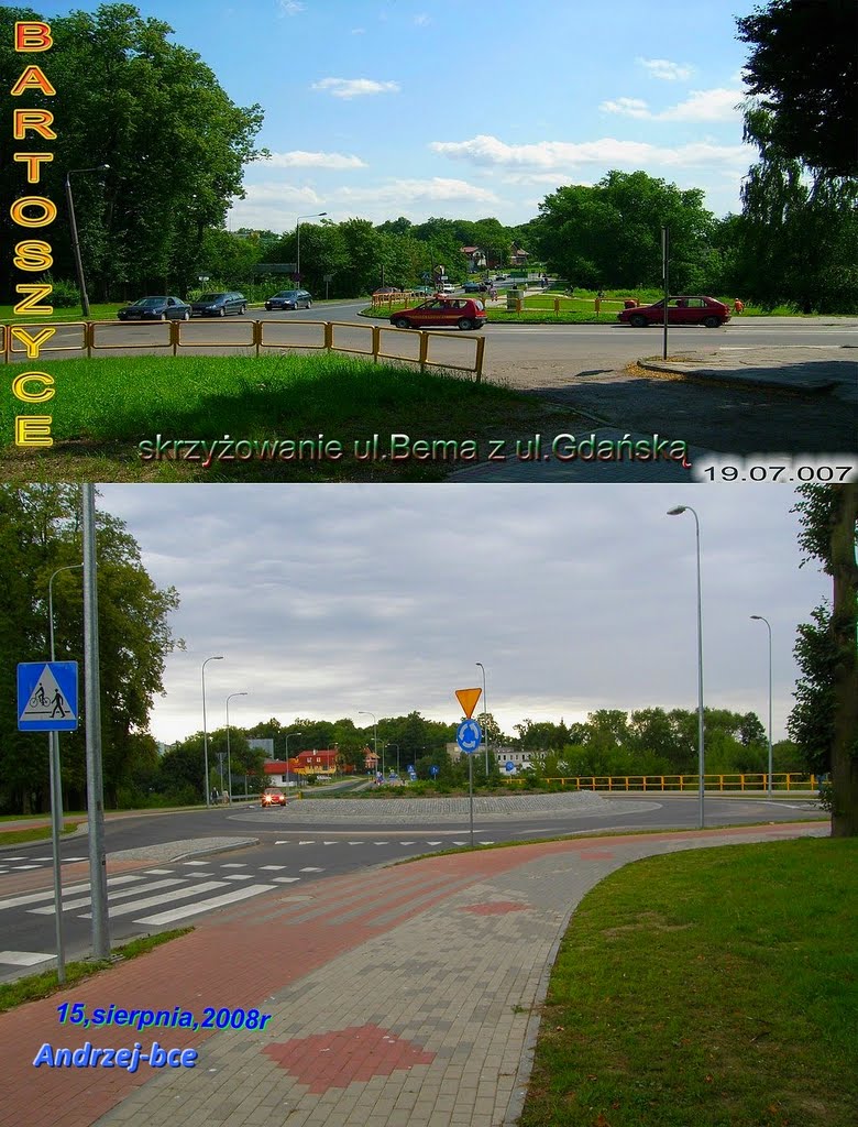 skrzyżowanie Bema z Gdańską, Бартошице