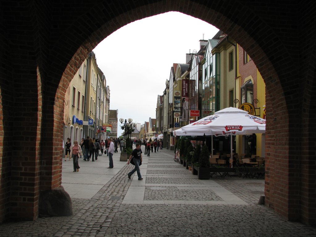 Olsztyn, Pedestrian Area, View from City Gate, Ольштын