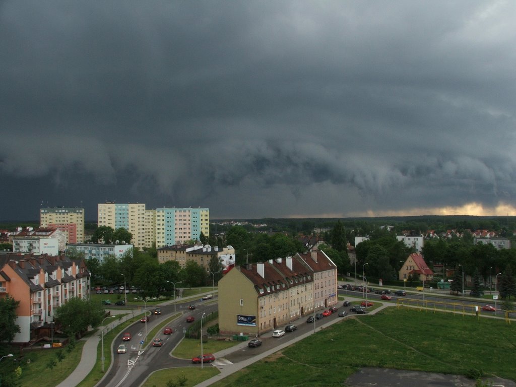 Olsztyn - District Podgrodzie - Dark clouds, Ольштын