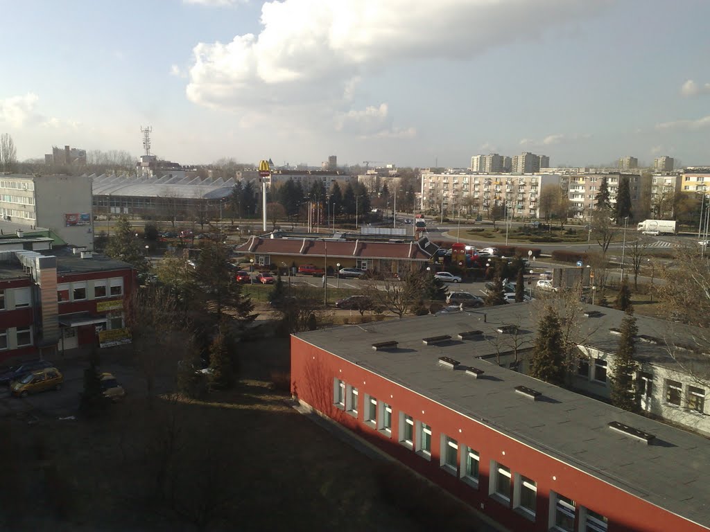 Widok ze szpitala na Rondo Karykowskiego, Конин