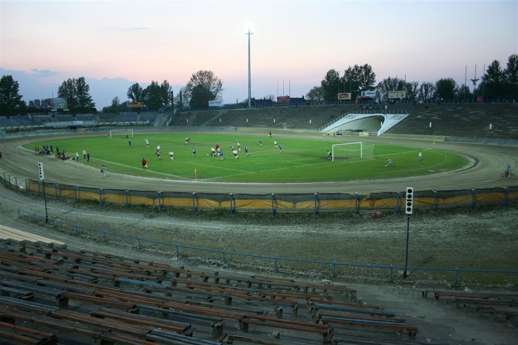 Leszno, Speedway Stadium during football match, Лешно