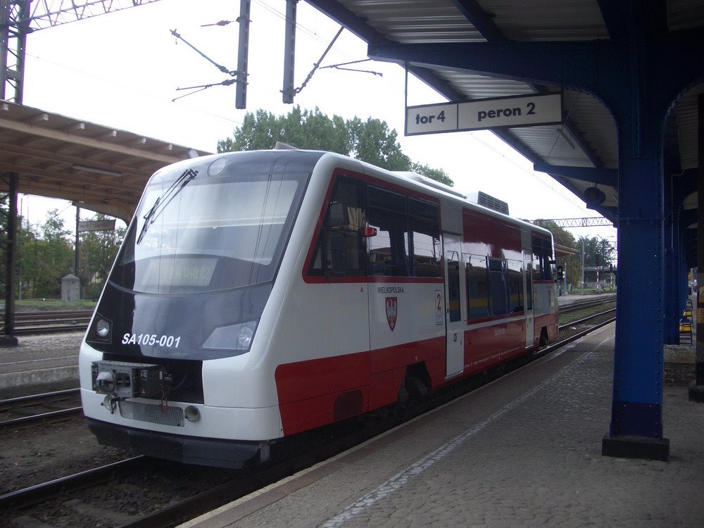 Mini-Schienenbus im Bahnhof Schneidemühl, Пила