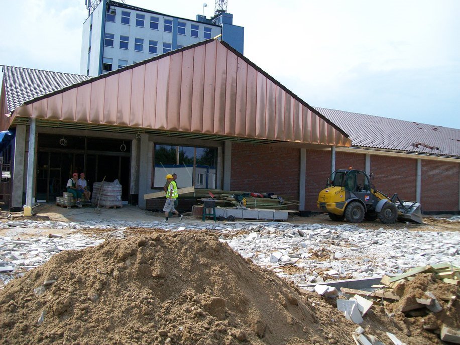 Kutno - budowa supermarketu na Grunwaldzkiej, Кутно