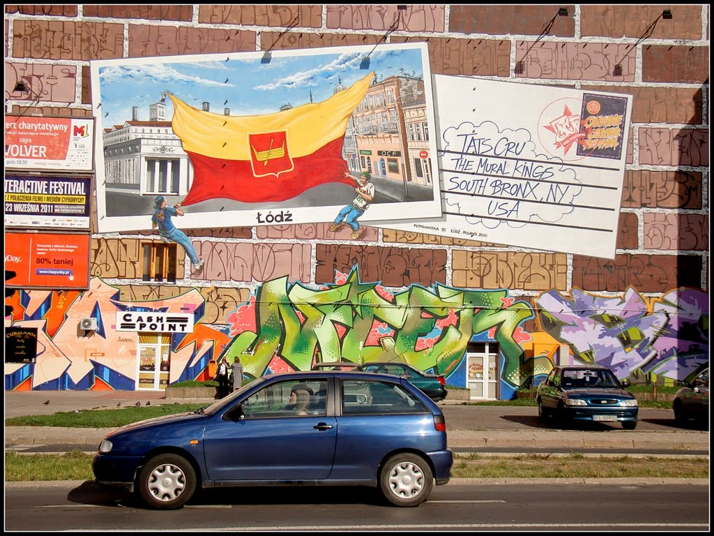 Łódź - Graffiti - malby, Лодзь