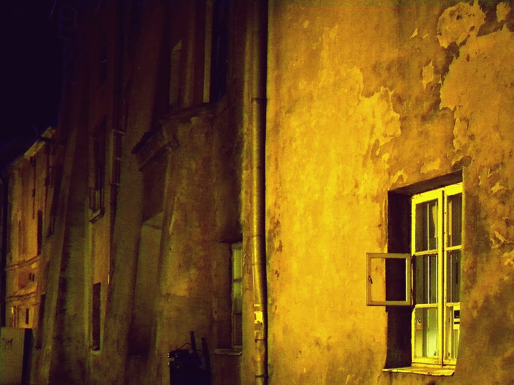 Lublin - ulica Dominikańska nocą., Люблин