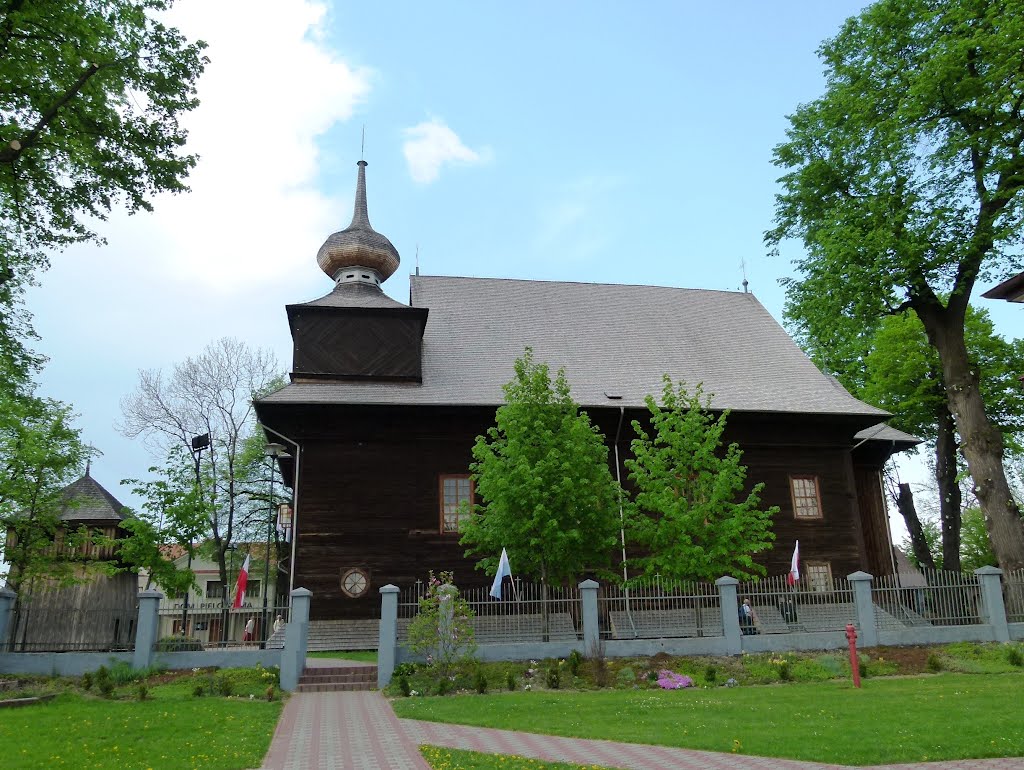 Tomaszów Lubelski - wooden baroque church of Annunciation (built in 1727)., Томашов Любельски
