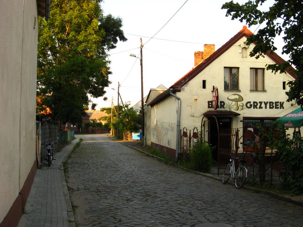 Ulica grzybowa i bar "Grzybek", Кедзержин-Козле
