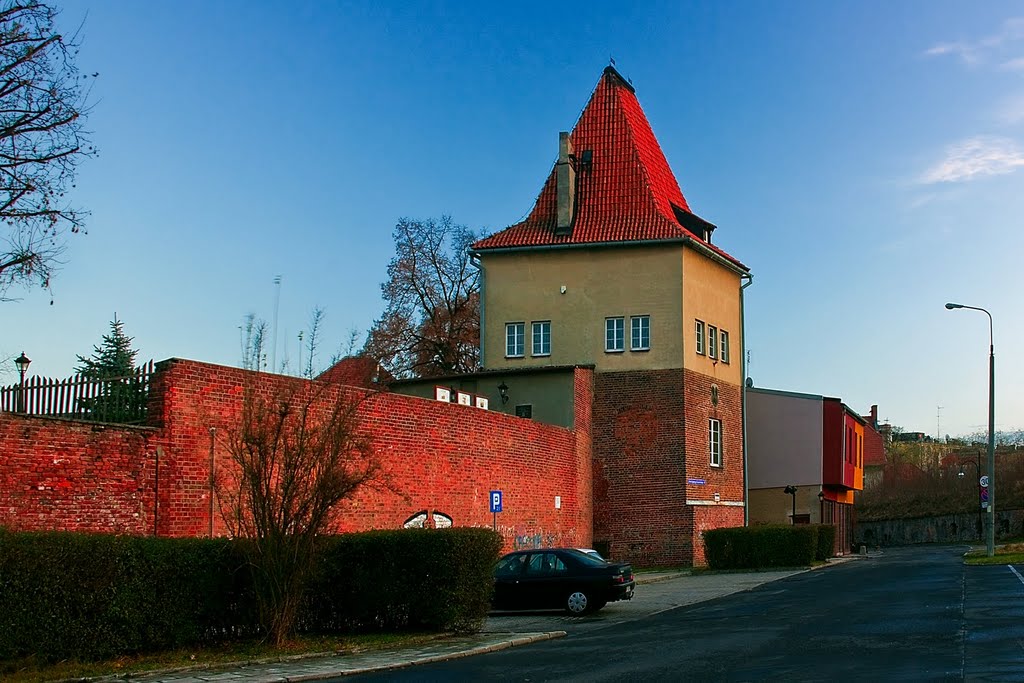 Kędzierzyn-Koźle - fragment murów i baszta zamku w Koźlu / portion of the walls and tower of the castle in Koźle, Кедзержин-Козле