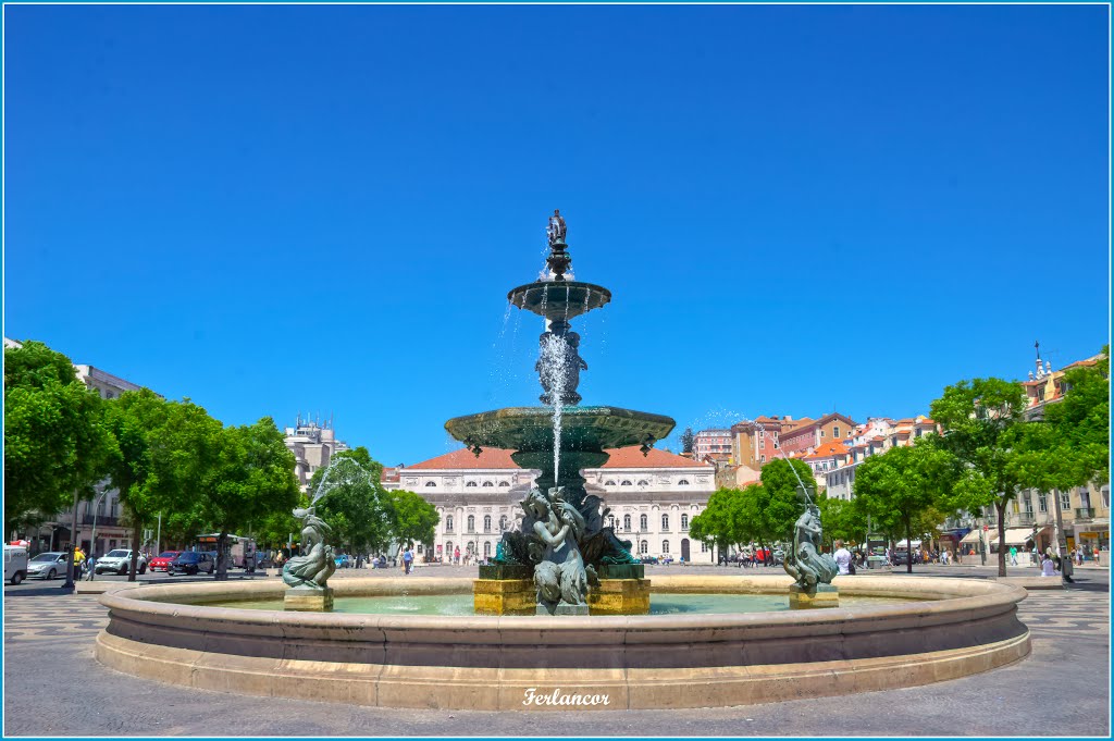 Plaza  del Rossio  en  Lisboa (f). Dedicada  a  **Carmen**, Лиссабон