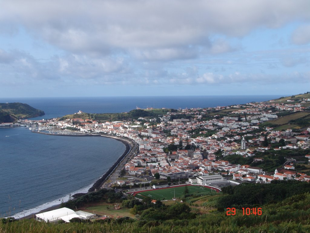 Miradouro - Vista Parcial de Horta - Faial - Açores - Portugal - 38º 32 33.10" N 28º 37 19.67" W, Вила-Нова-де-Гайя