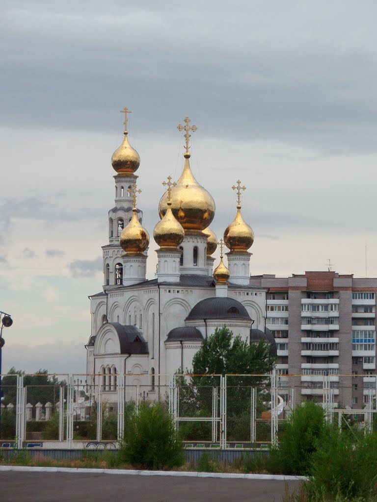 View to cathedral of Transfiguration of Jesus, Абакан