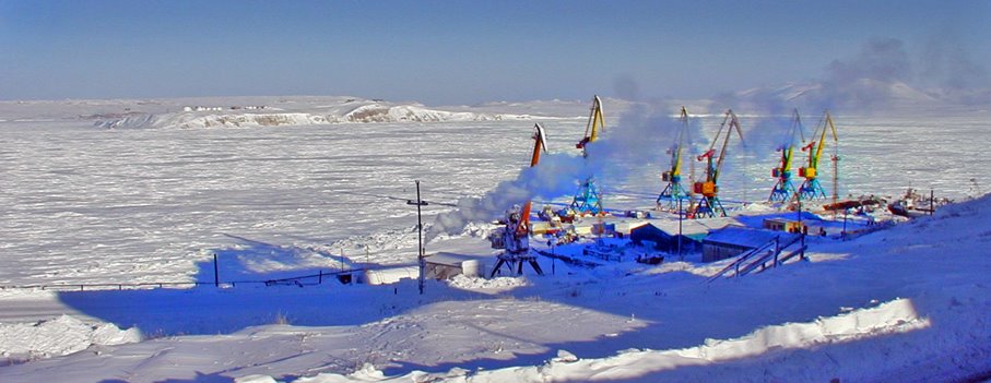 Anadyr Port at the Winter Time, Анадырь
