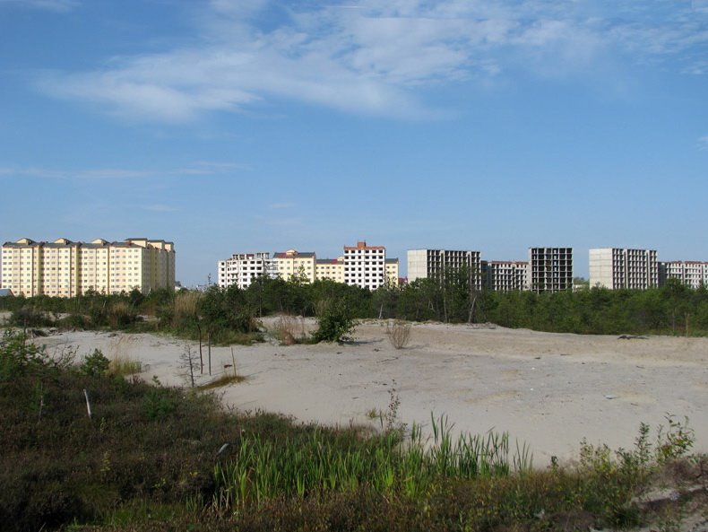 Вид на жилой район "Шаимский" из Юго-Восточного микрорайона., Урай