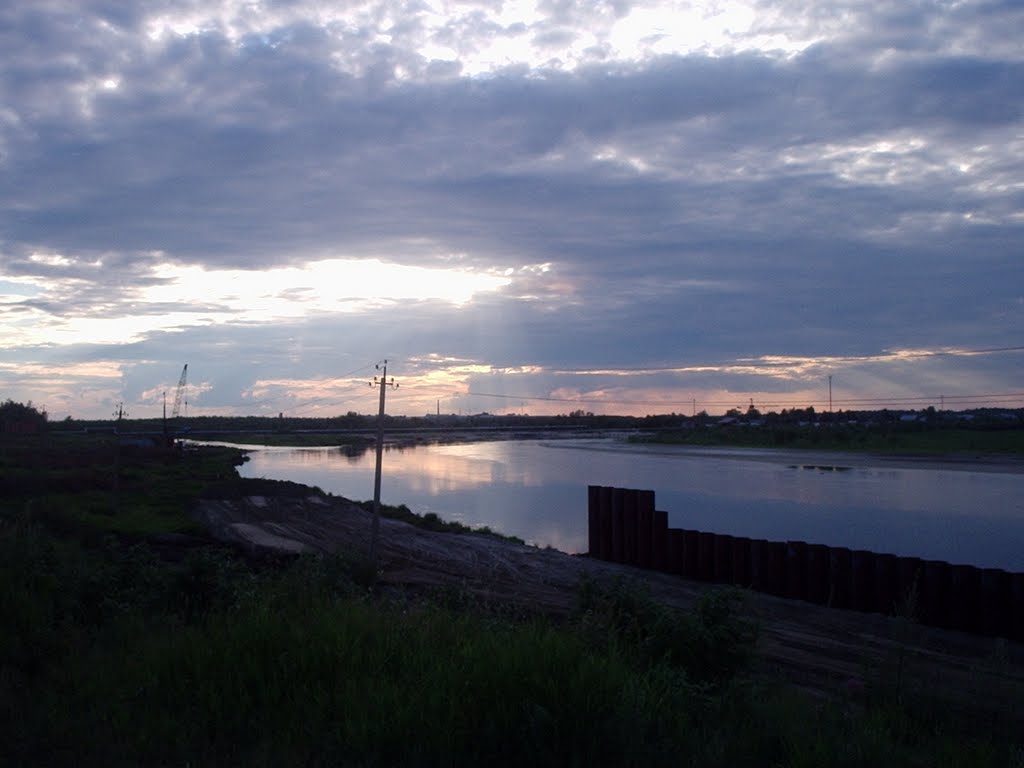 Konda River in Uray, Урай