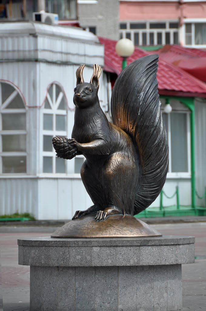 Monument to Squirrel - the symbol of Langepas, Лангепас