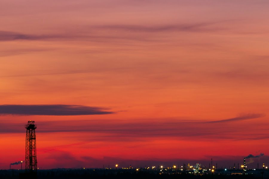 Fiery sunset, Нижневартовск