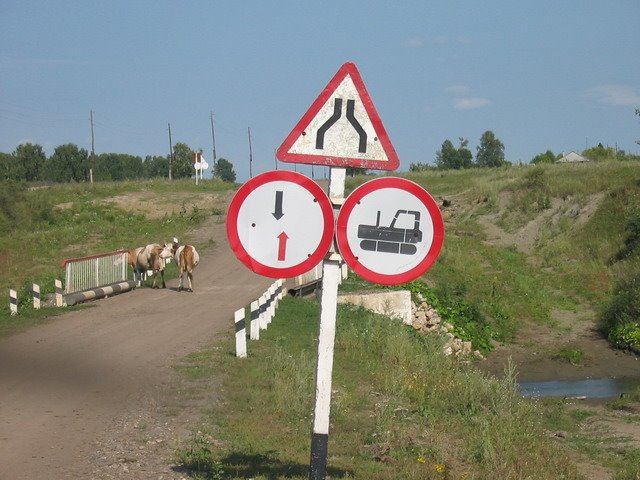 Необычные дорожные знаки / uncommon traffic signs, Акутиха