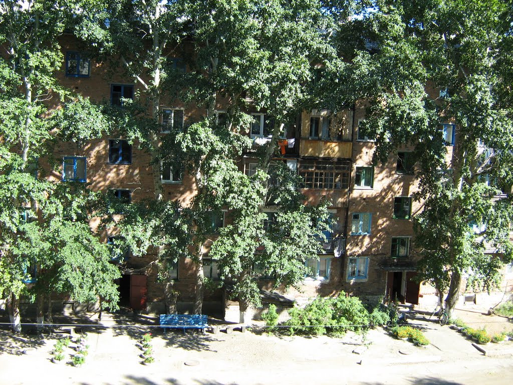 Вид с балкона дома по ул. Миронова, Горняк