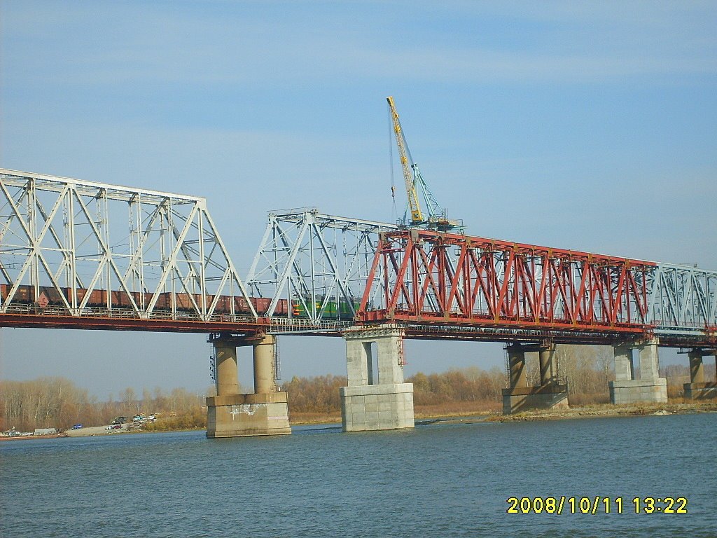 Строительство моста, Камень-на-Оби