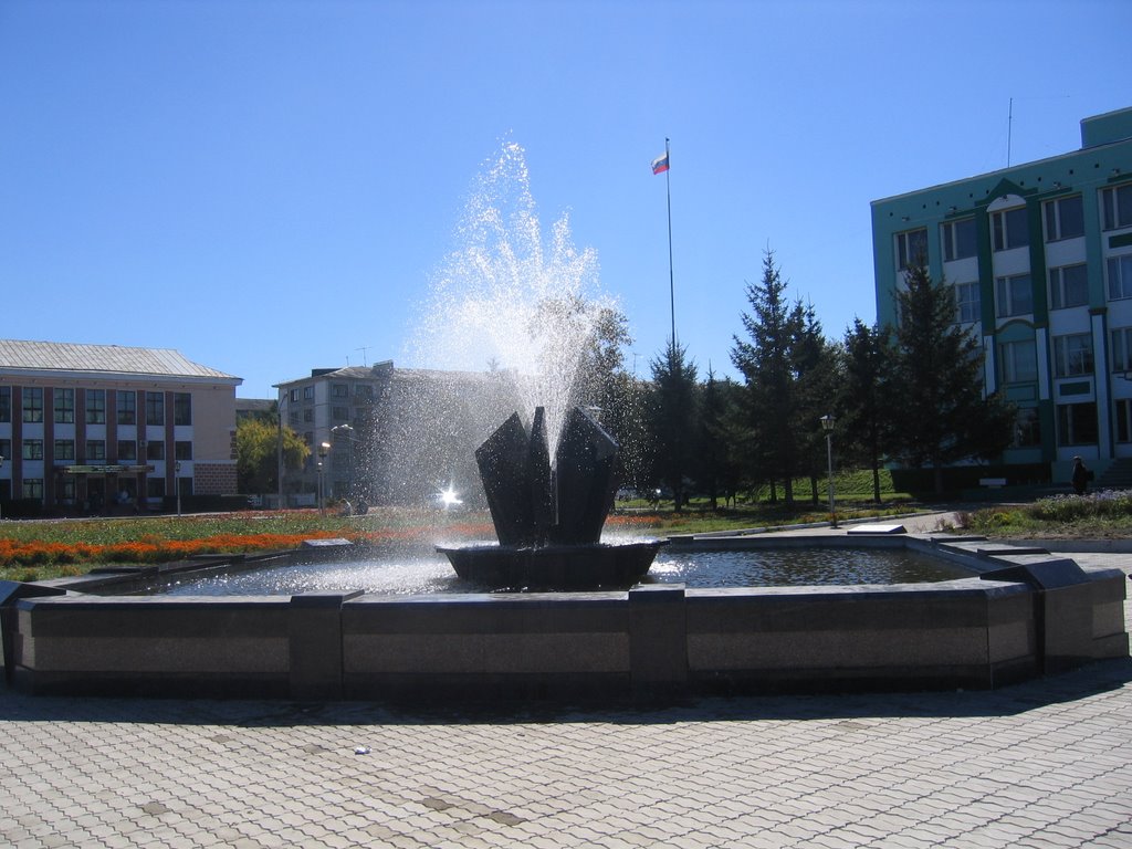 фонтан на площади, Белогорск