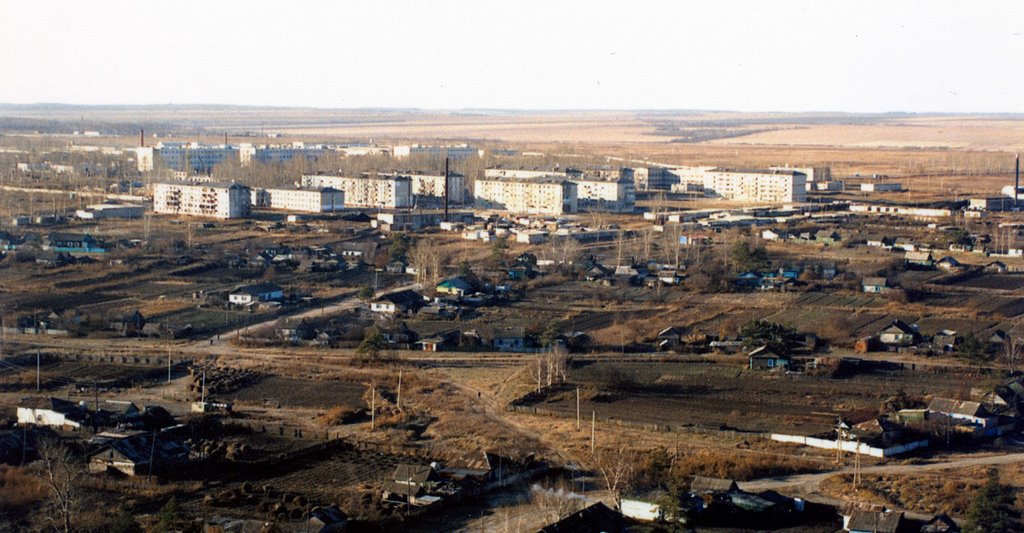 Вид на военный городок с элеватора, Екатеринославка