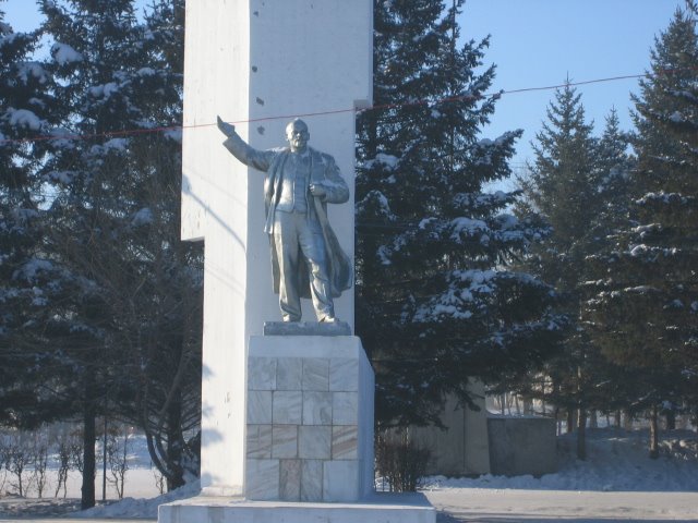Lenin Statue Center Square, Svobodny  Свободный, 2007 январь, Свободный