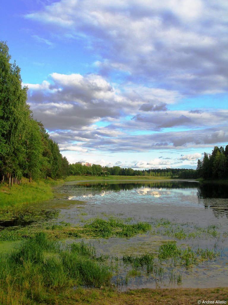 Reflections on Mirny lake, Мирный