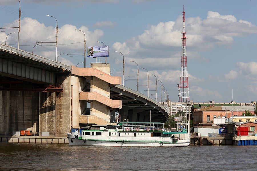 Bridge Over the Volga, Astrakhan, Астрахань