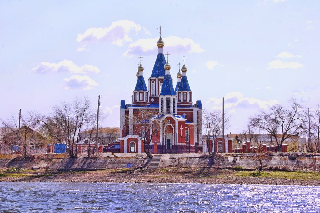 Church Smolensk Divine Mother. Церковь Иконы Смоленской Божьей Матери, Камызяк